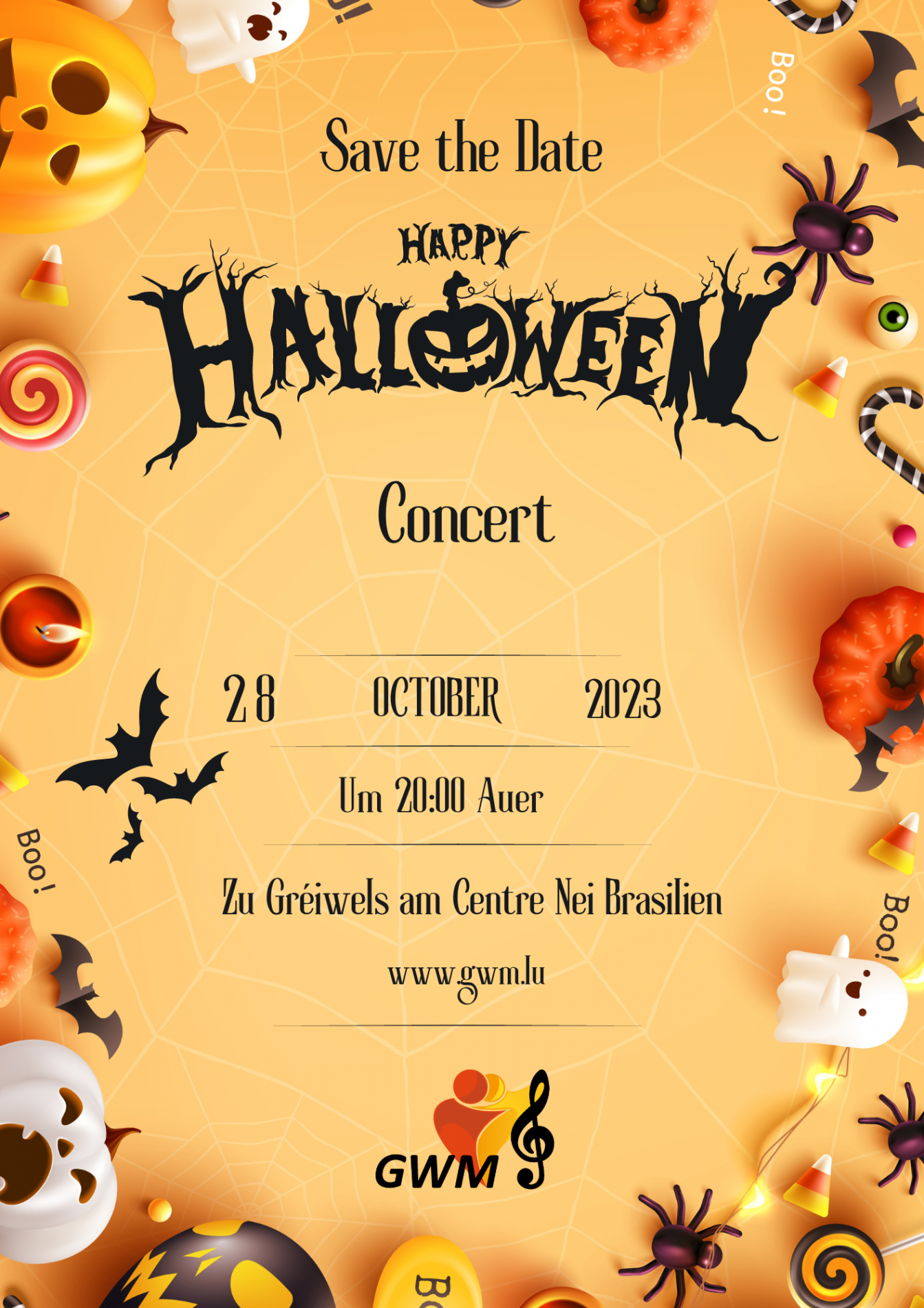 Save the date Happy Halloween